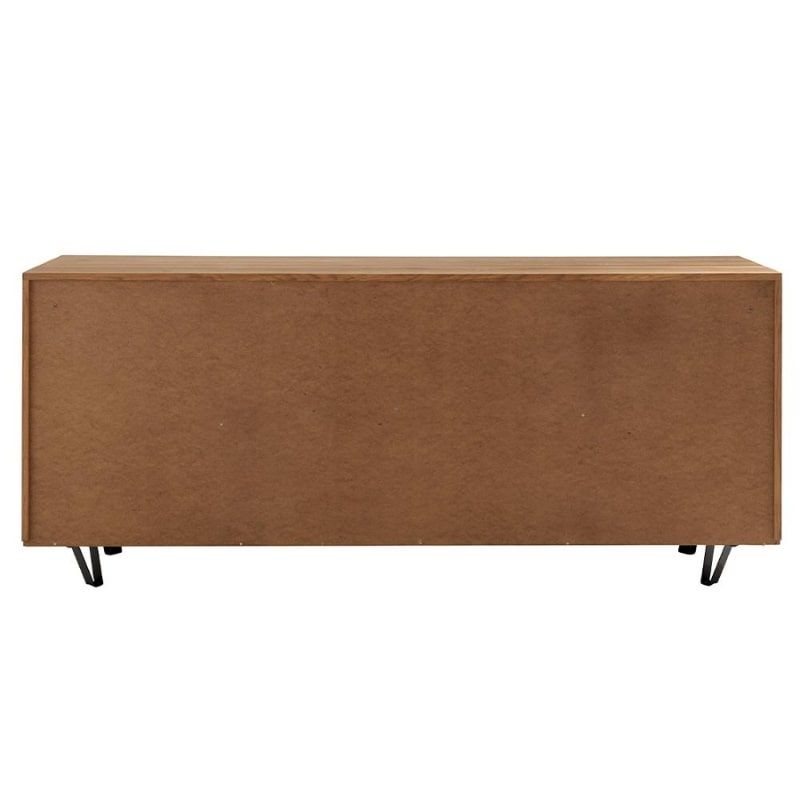 Buffet 4 portes chêne massif huilé et décor marbre 200cm Casita RIVA