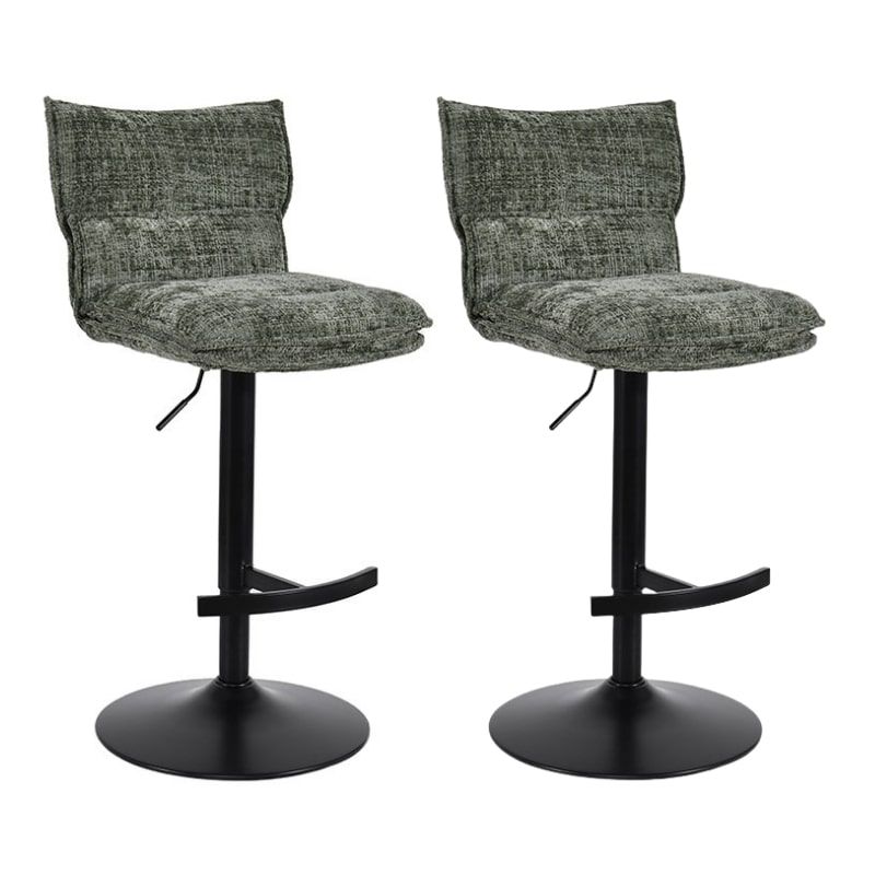 Lot de 2 chaises de bar réglable en hauteur vert Casita TOPLEY