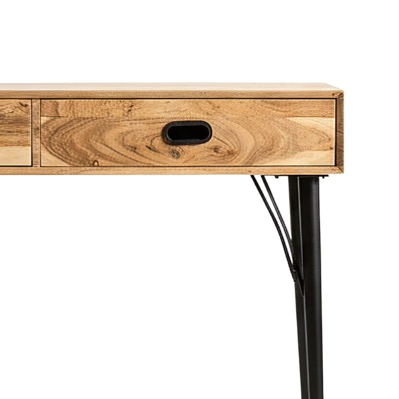 Console bois clair industriel SERENA 120cm