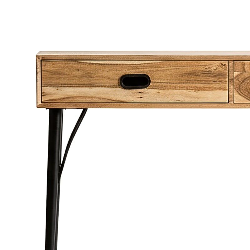 Console bois clair industriel SERENA 120cm