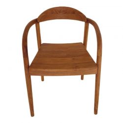 Lot de 2 chaises teck intérieur accoudoirs Casita RIMINA