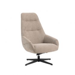 Fauteuil tournant relax tissu taupe MADO Casita