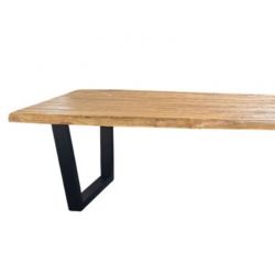 Grande table industrielle salle à manger teck recyclé 240cm LASIA Casita