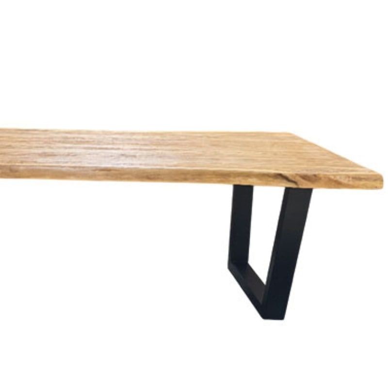 Grande table industrielle salle à manger teck recyclé 240cm LASIA Casita