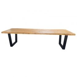 Grande table industrielle salle à manger teck recyclé 240cm LASIA Casita