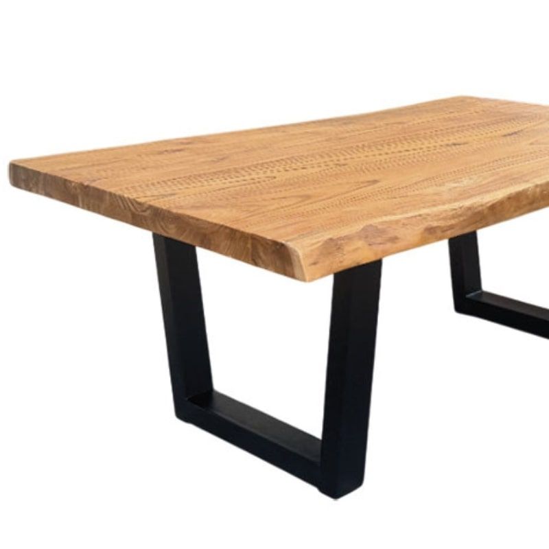 Table basse teck massif recyclé bords naturels 115cm LASIA Casita