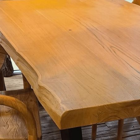 Mange-debout industriel teck recyclé 190cm LASIA Casita