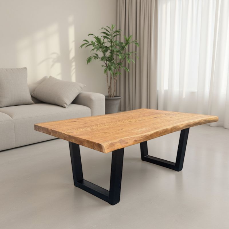 Table basse teck massif recyclé bords naturels 115cm LASIA Casita