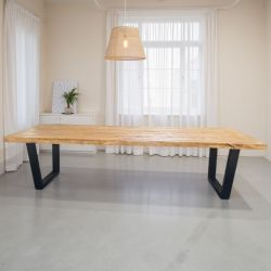 Grande table industrielle salle à manger teck recyclé 240cm LASIA Casita