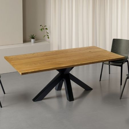 Table industrielle frêne et pied métal 200cm SYDNEY Casita