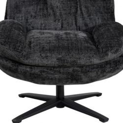 Fauteuil relaxant pivotant tissu gris anthracite PANAMA Casita