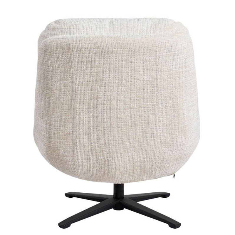 Fauteuil relaxant pivotant tissu blanc écru PANAMA Casita