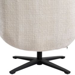 Fauteuil relaxant pivotant tissu blanc écru PANAMA Casita