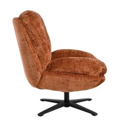 Fauteuil relaxant pivotant tissu terracotta PANAMA Casita
