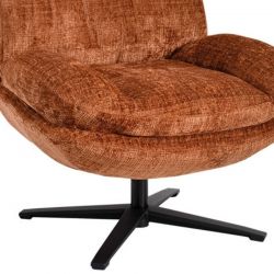 Fauteuil relaxant pivotant tissu terracotta PANAMA Casita