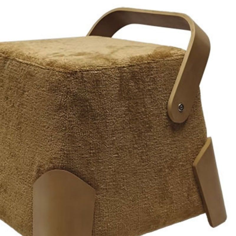 Pouf moutarde design en tissu DANA Casita