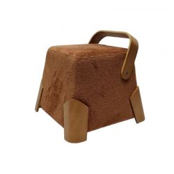 Pouf terracotta design en tissu DANA Casita