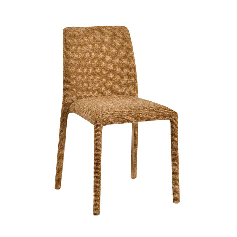 Lot de 4 chaises empilables confortables en tissu gris OTTO Casita