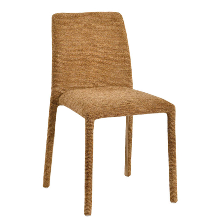 Lot de 4 chaises empilables confortables en tissu gris OTTO Casita