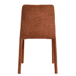 Lot de 4 chaises empilables confortables en tissu terracotta OTTO Casita