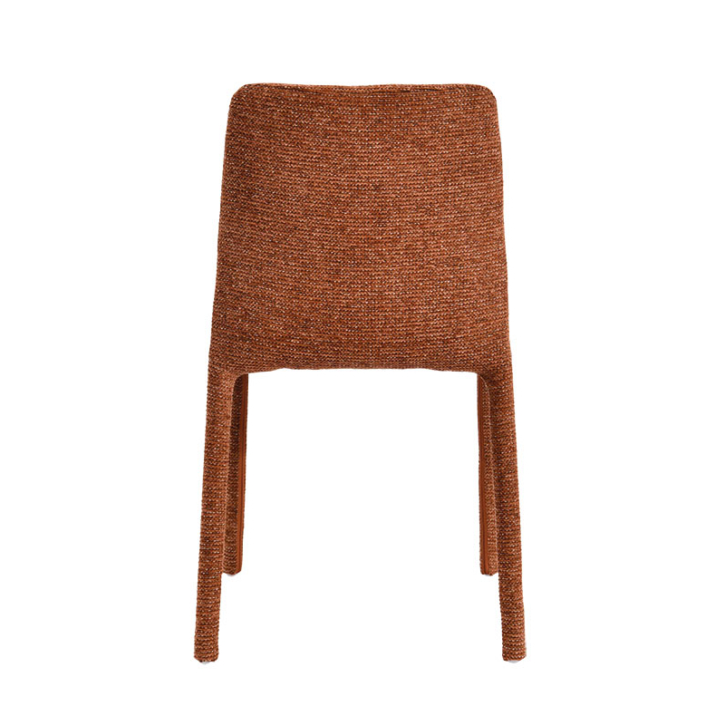 Lot de 4 chaises empilables confortables en tissu terracotta OTTO Casita