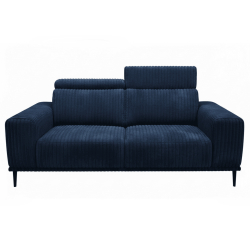 Canapé velours côtelé bleu doux UTSUN Sofacasa avec têtières