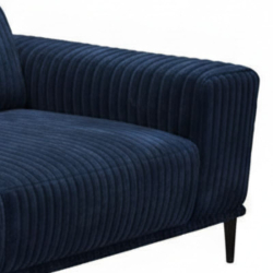Canapé velours côtelé bleu doux UTSUN Sofacasa avec têtières