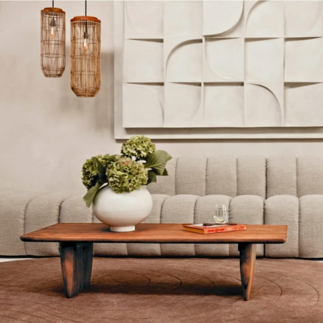 Table basse salon teck recyclé design NOVA d-bodhi 140cm