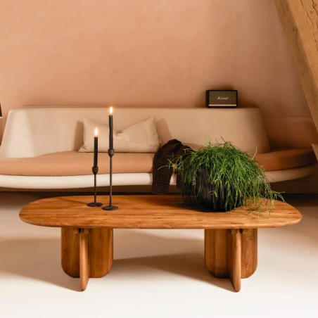 Table basse salon teck recyclé design LINEA d-bodhi 140cm