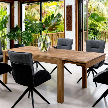 Table teck intérieur extensible 160/210cm KAYOA Casita