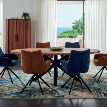 Table repas teck massif 220cm Bailey Casita BAITA 220D