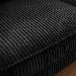 Canapé d'angle velours côtelé anthracite retour gauche FALSTER Sofacasa