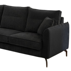 Canapé d'angle velours côtelé anthracite retour gauche FALSTER Sofacasa