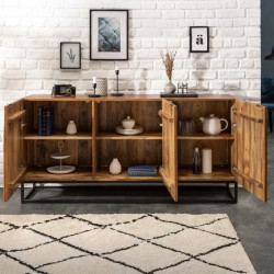 Buffet en manguier massif 3 portes AMAZONAS 160cm