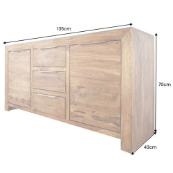 Buffet palissandre 3 tiroirs LAGOS 135cm