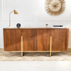 Buffet en manguier et métal GATSBY 160cm style rétro