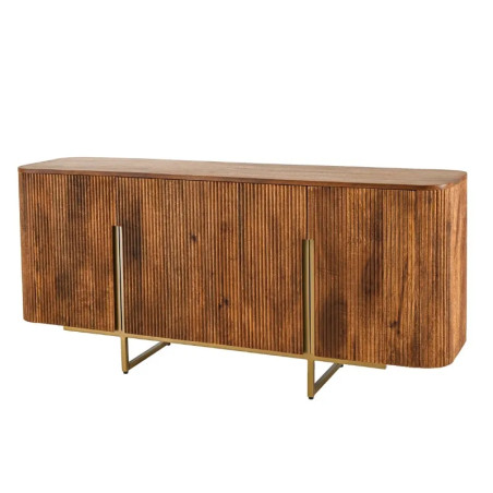 Buffet en manguier et métal GATSBY 160cm style rétro