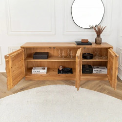 Buffet en acacia massif design DESERT 160cm 3 portes