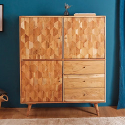 Buffet hautacacia massif MYSTIC LIVING 140cm style scandinave