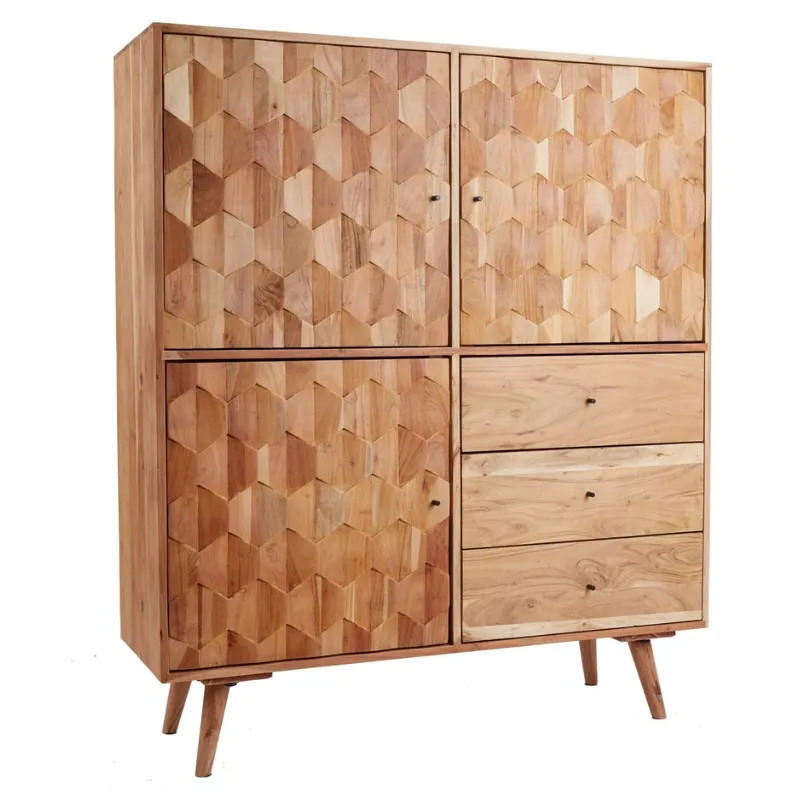 Buffet hautacacia massif MYSTIC LIVING 140cm style scandinave