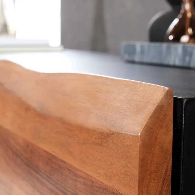 Buffet design en acacia massif ORGANIC ARTWORK 180cm 4 portes