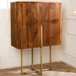 Buffet haut en manguier GATSBY 80cm style rétro