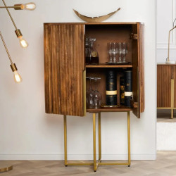 Buffet haut en manguier GATSBY 80cm style rétro