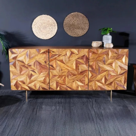 Buffet en palissandre massif ALPINE 150cm style retro