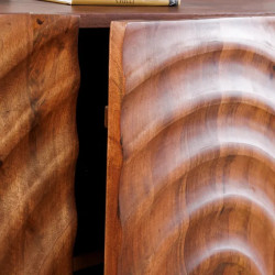 Buffet design en manguier massif ZEN 180cm 4 portes