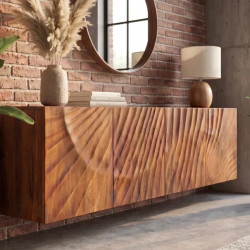 Buffet suspendu en manguier massif SCORPION 180cm 4 portes