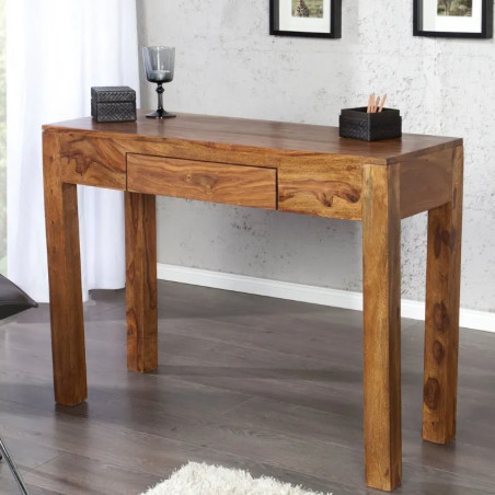 Console palissandre massif MAKASSAR 100cm 1 tiroir