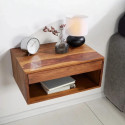 Chevet suspendu en palissandre LAGOS 50cm 1 tiroir
