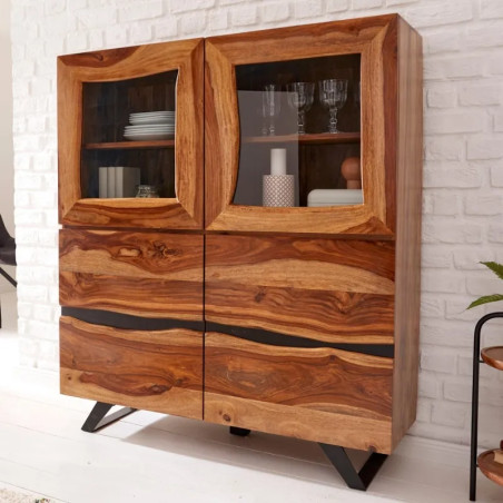 Vitrine en palissandre live edge AMAZONAS 118cm