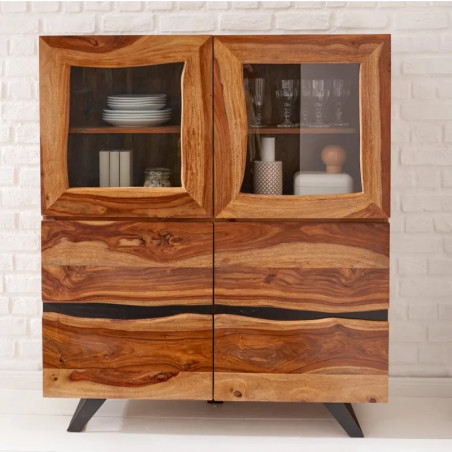 Vitrine en palissandre live edge AMAZONAS 118cm